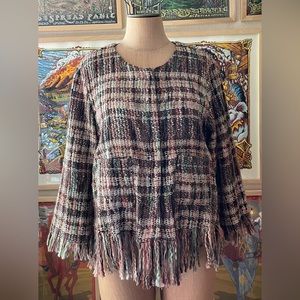 ett:twa by Anthropologie boucle jacket size L